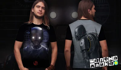 Футболки с полной запечаткой: star wars - K-2SO